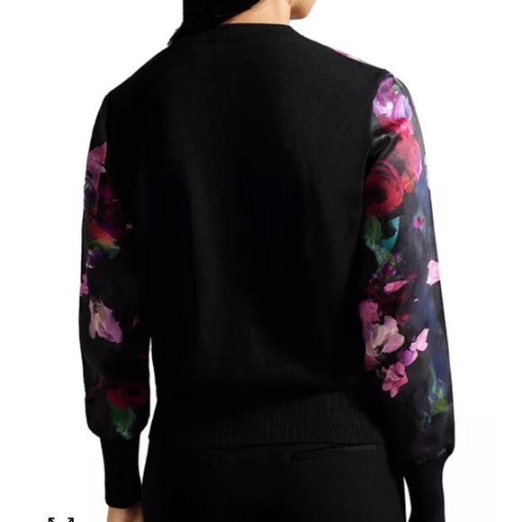 Ted Baker Multicolor Floral Bomber Jacket size 1 - Picture 3 of 5